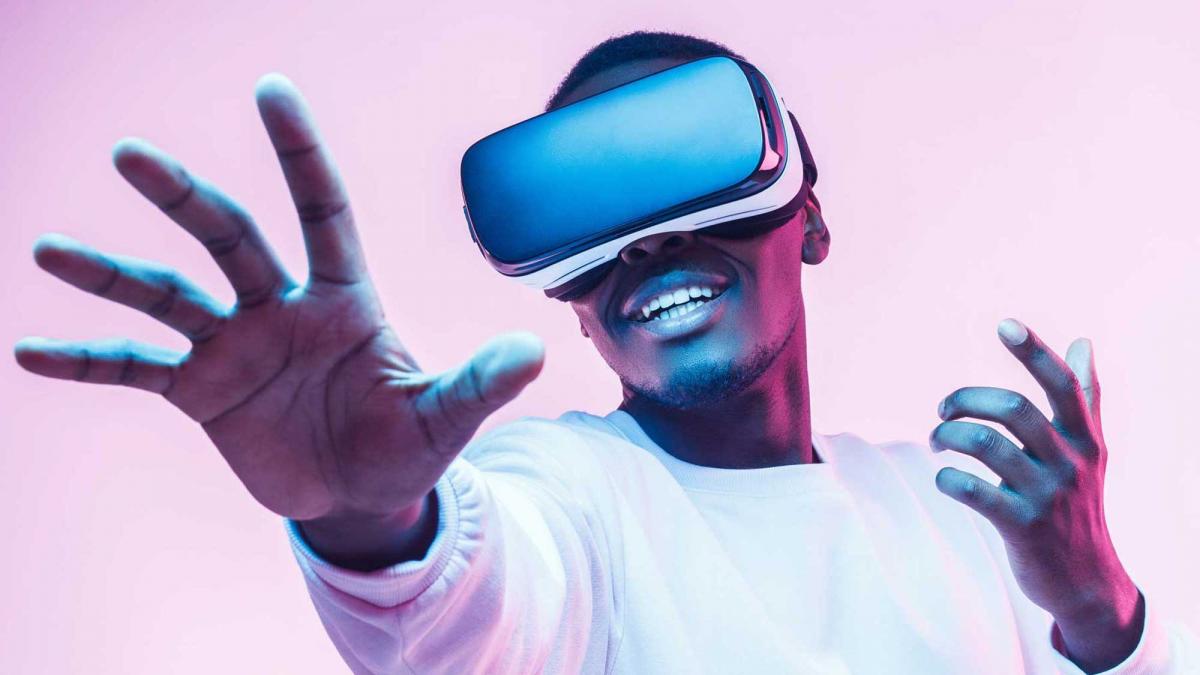 Photo of Student in VR Headset