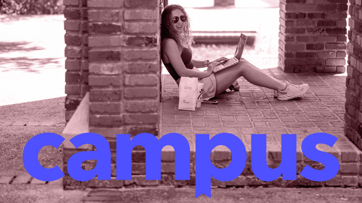 CAMPUS Logo with MSU Campus Scene Backdrop