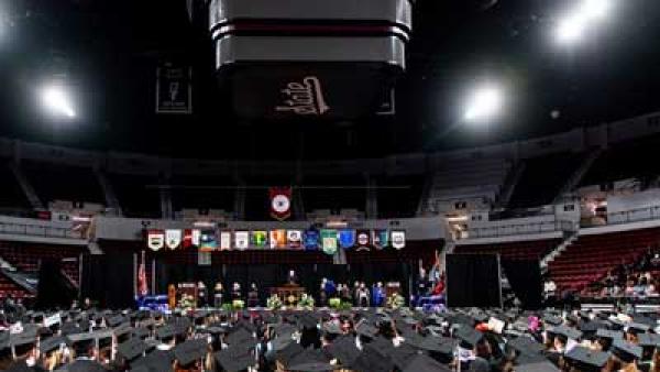 Photo of MSU Graduation Ceremony from the back