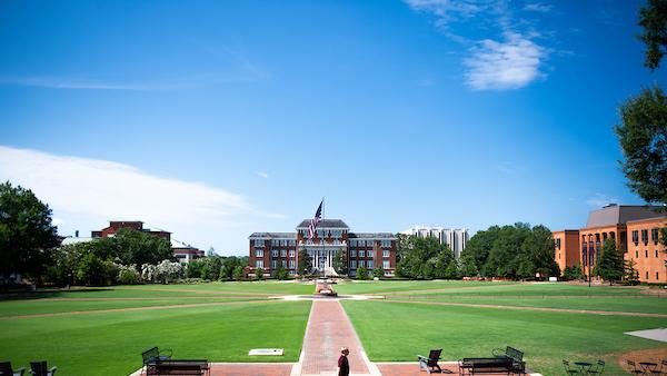 Drill field on a sunny day with clear skies