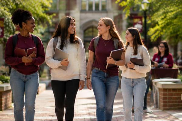 Students Walking on MSU Campus